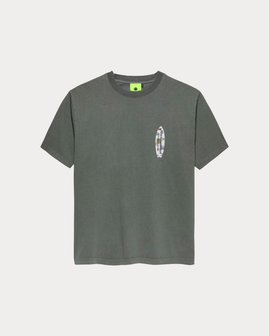 NEW AMSTERDAM SURF ASSOCIATION - SURF ZINE TEE SHARK GREEN