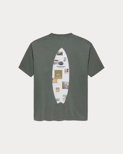 NEW AMSTERDAM SURF ASSOCIATION - SURF ZINE TEE SHARK GREEN