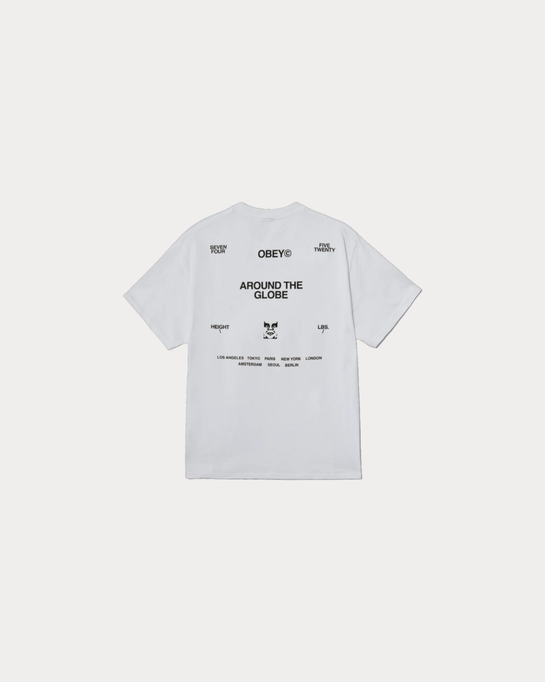 OBEY CLOTHING - AROUND THE GLOBE TEE WHITE