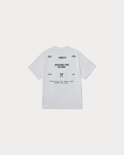 OBEY CLOTHING - AROUND THE GLOBE TEE WHITE