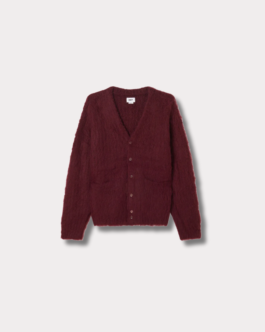 OBEY CLOTHING - PATRON CARDIGAN ZINFANDEL