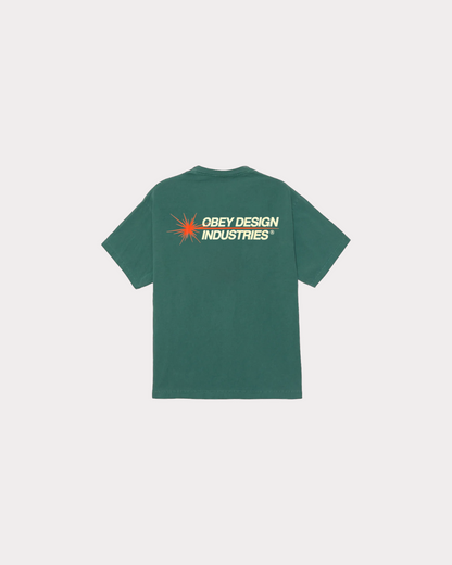 OBEY CLOTHING - DESIGN IND. TEE FOREST GREEN