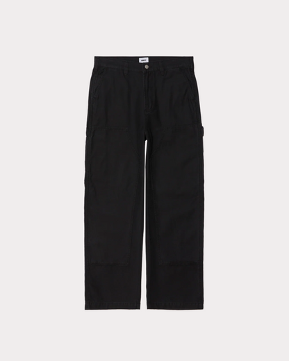 OBEY CLOTHING - BIG TIMER TWILL DOUBLE KNEE CARPENTER BLACK FADED WASH