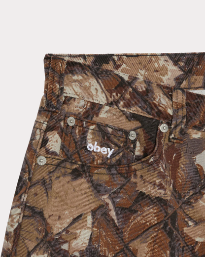 Obey Clothing - Bigwig Baggy shorts fence camo