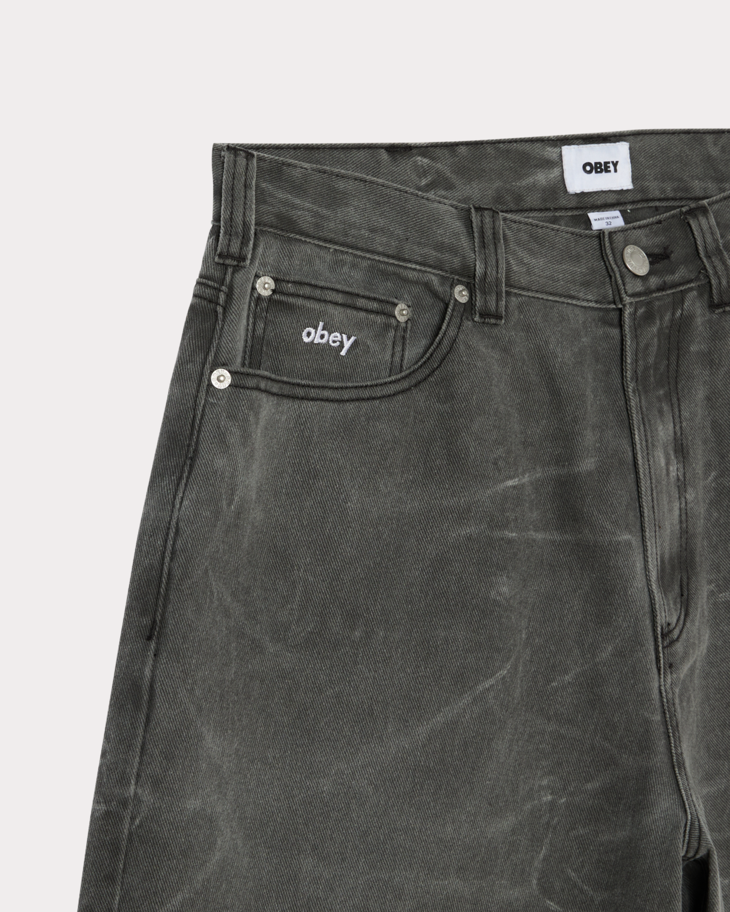 Obey Clothing - Bigwig Baggy shorts wrinkle black