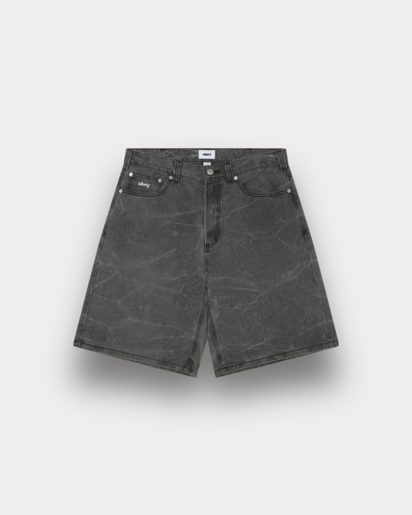 Obey Clothing - Bigwig Baggy shorts wrinkle black