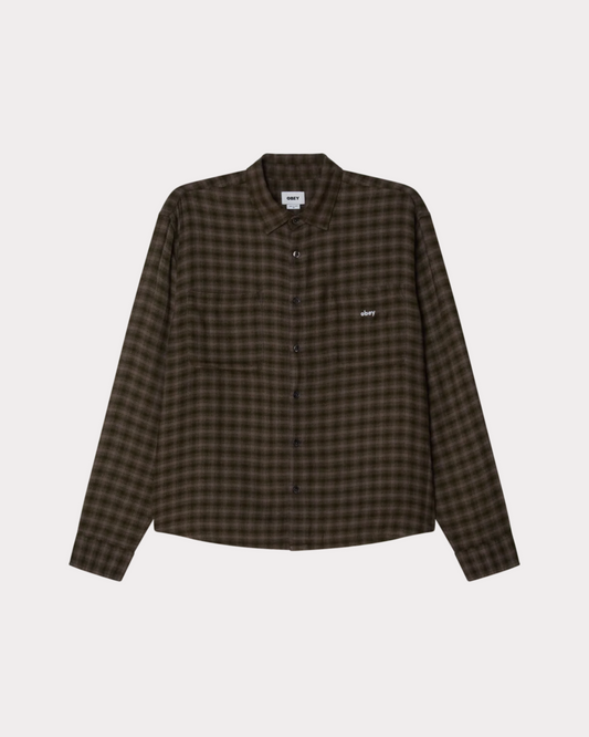 OBEY CLOTHING - CLARENCE SHIRT KOMBU GREEN