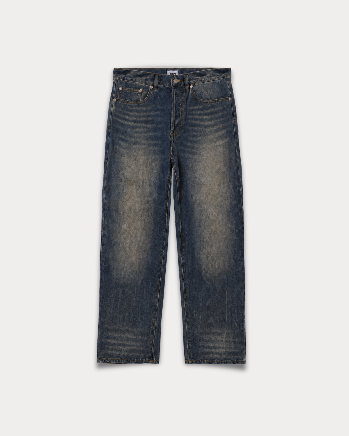 Obey Clothing - Classic Baggy denim pants oil stained