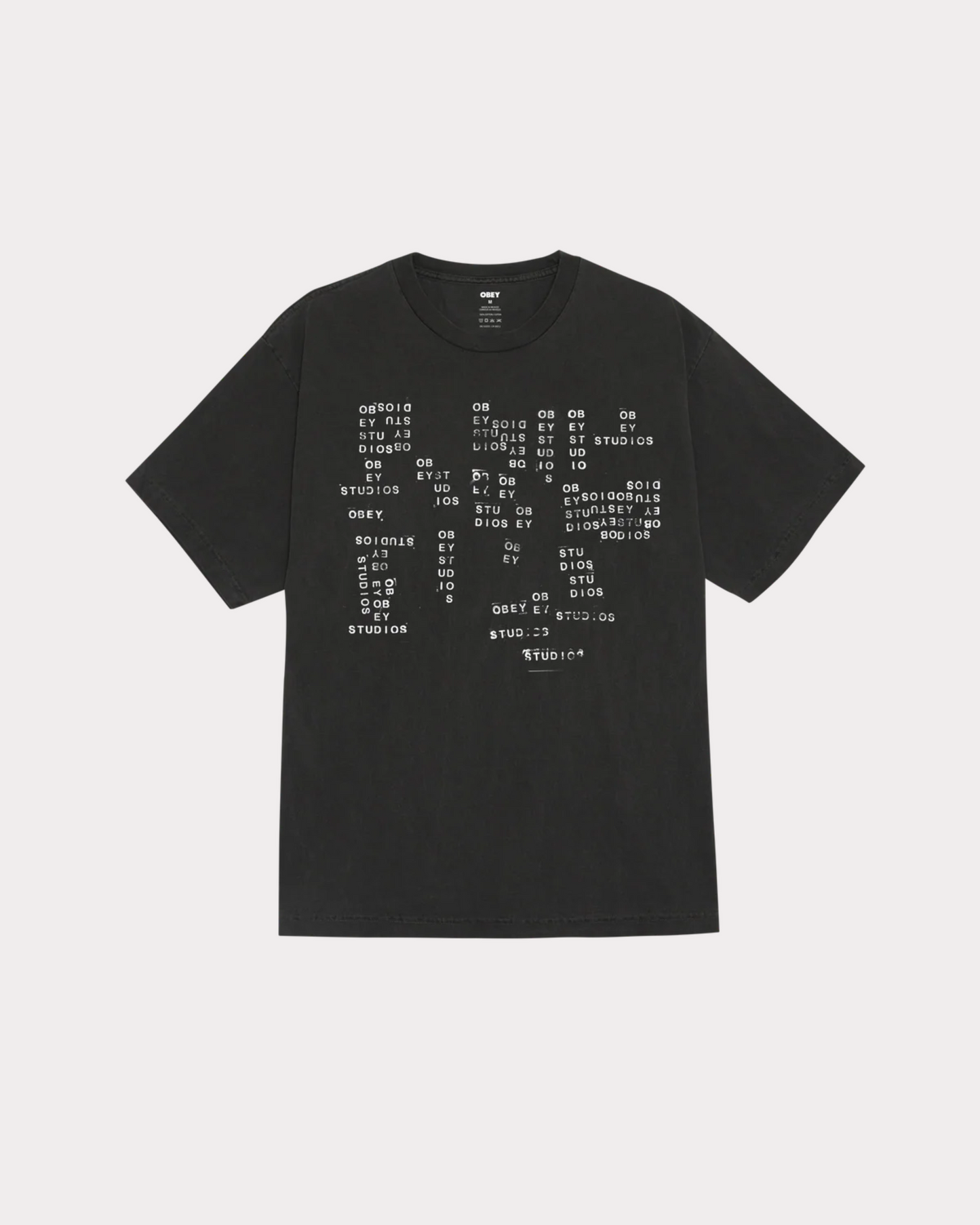 OBEY CLOTHING - STUDIOS STAMP PIGMENT TEE DUSTY BLACK