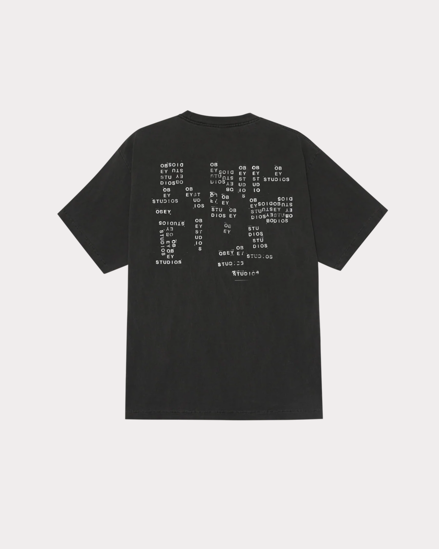 OBEY CLOTHING - STUDIOS STAMP PIGMENT TEE DUSTY BLACK