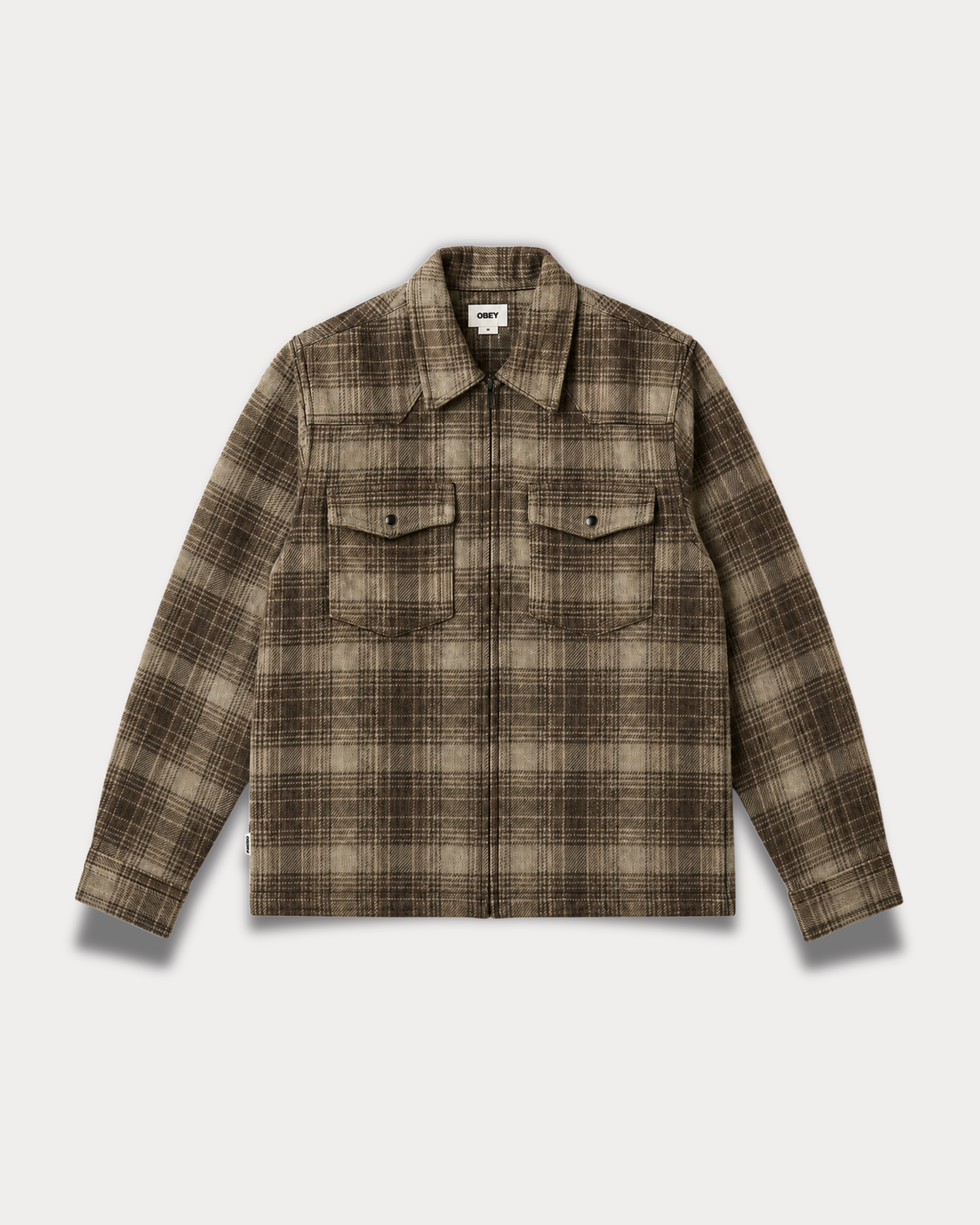 Obey Clothing - Willie zip shirt jacket turkish coffee