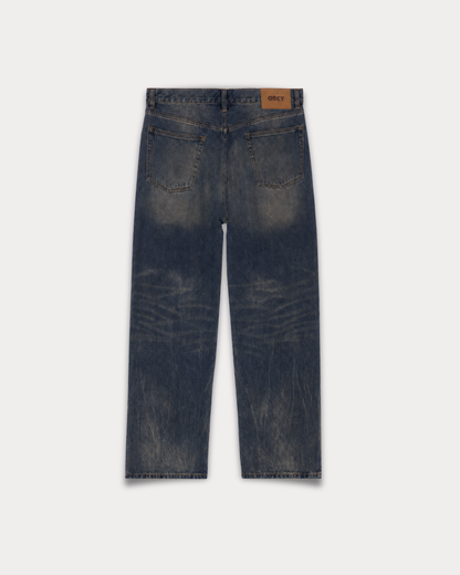 Obey Clothing - Classic Baggy denim pants oil stained