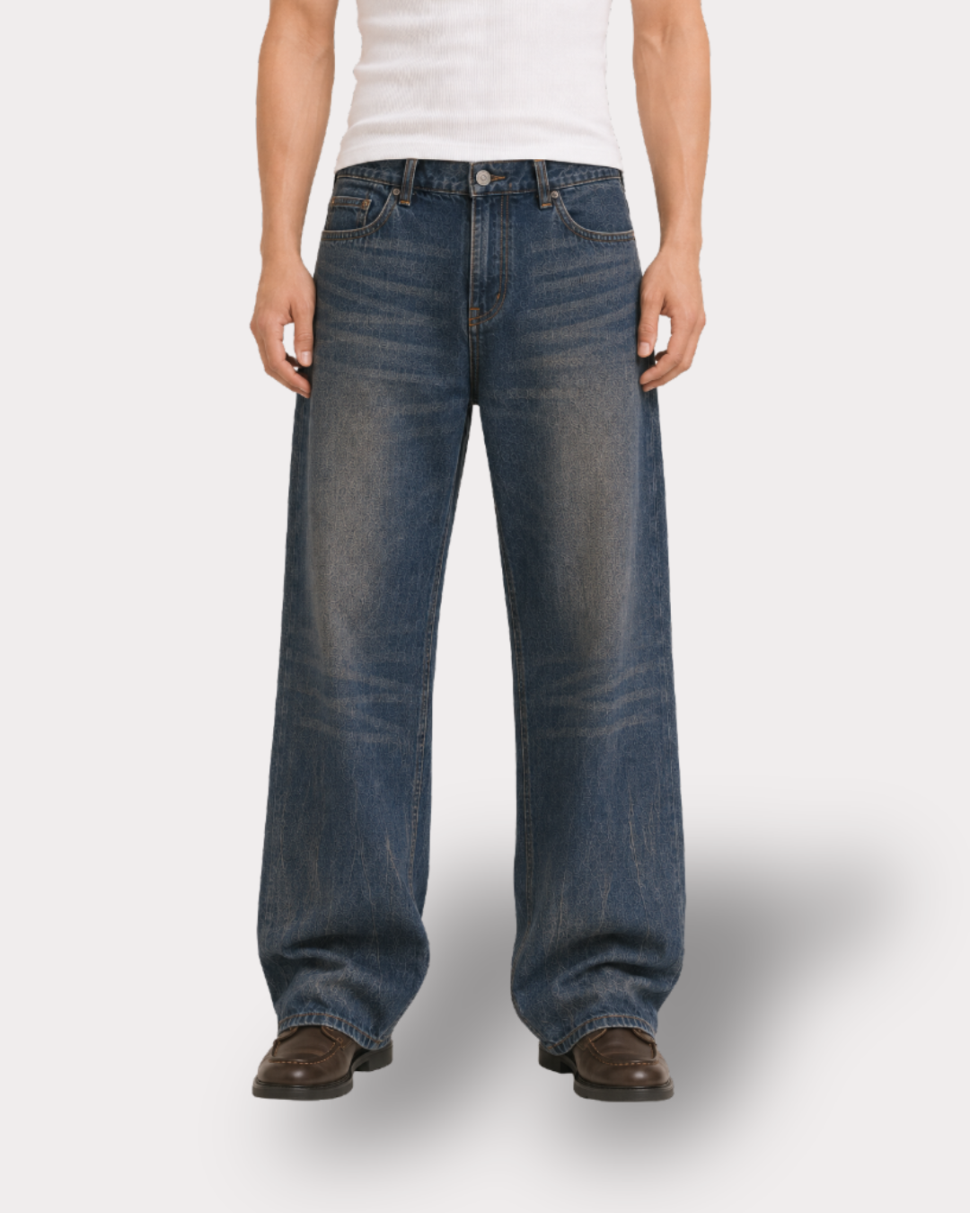 Obey Clothing - Classic Baggy denim pants oil stained