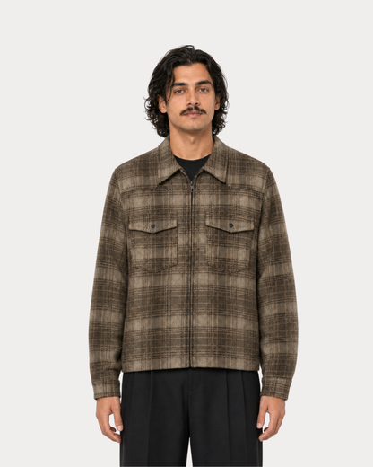 Obey Clothing - Willie zip shirt jacket turkish coffee