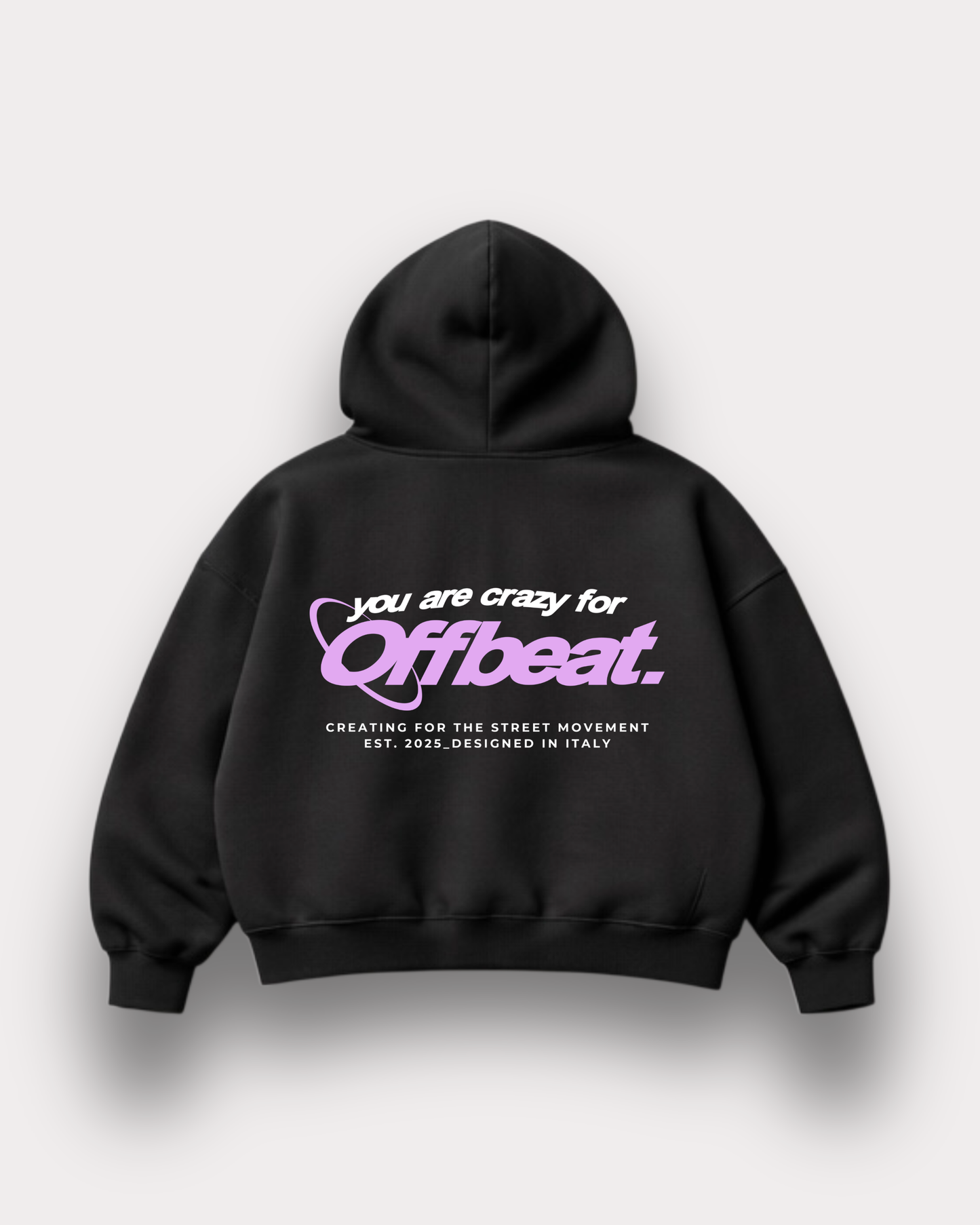 Offbeat. Society - Crazy hoodie extra black