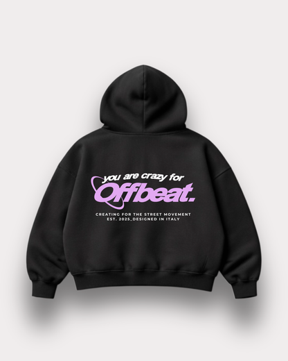 Offbeat. Society - Crazy hoodie extra black