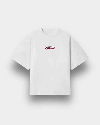 Offbeat. Society - Crazy boxy tee snow white
