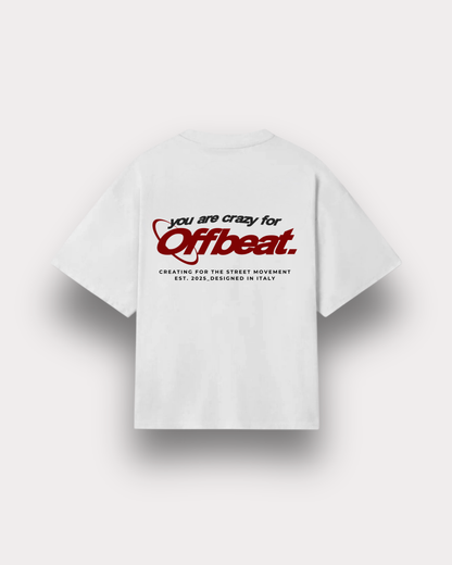 Offbeat. Society - Crazy boxy tee snow white