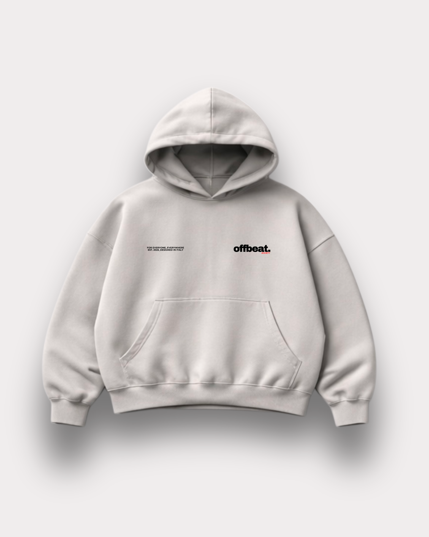 Offbeat. Society - For Everyone hoodie drizzle