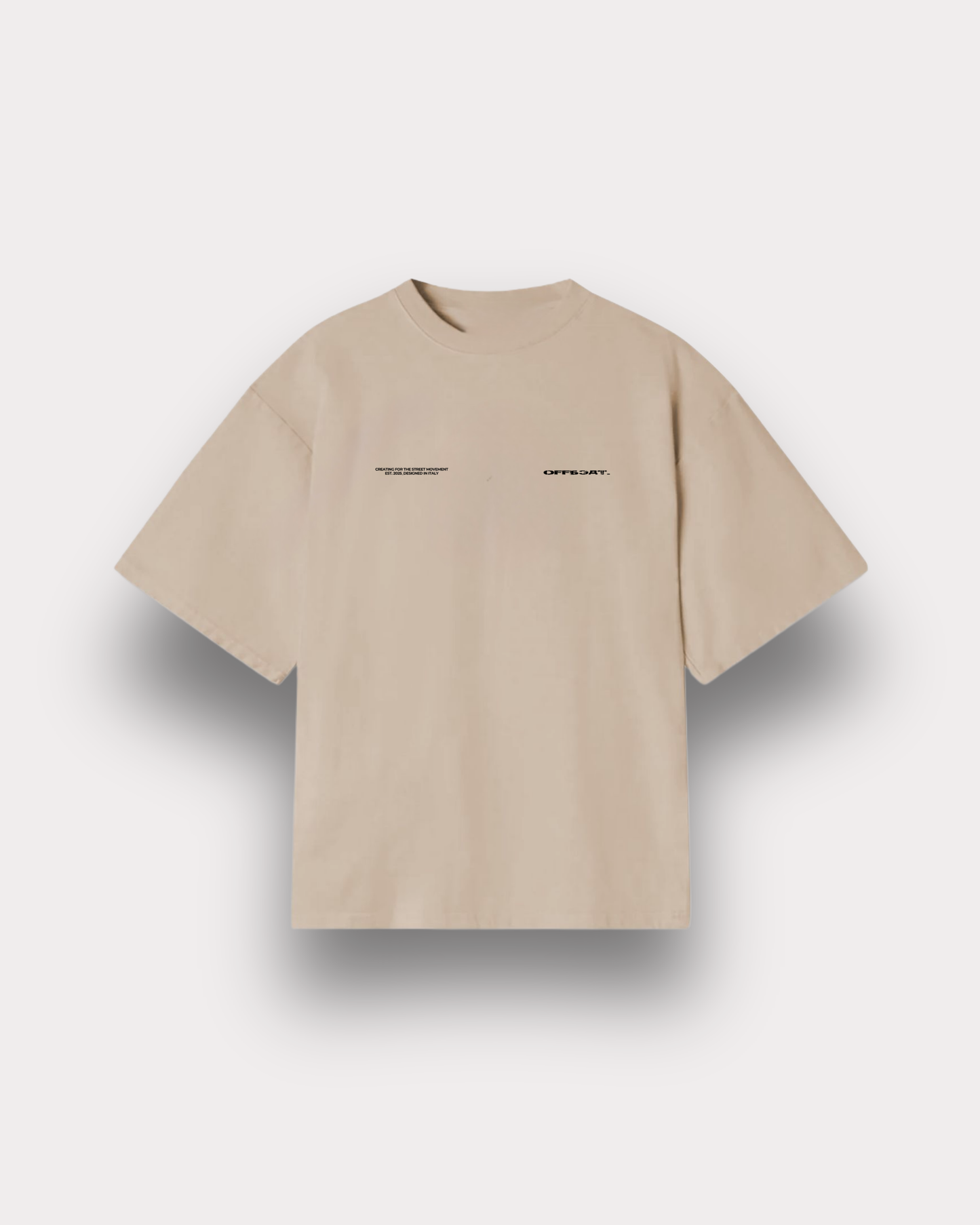 Offbeat. Society - Gulag boxy tee light sand