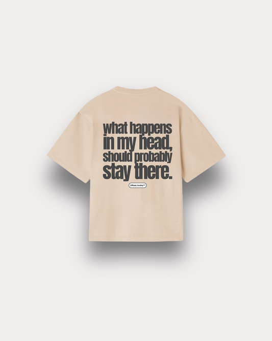 Offbeat. Society - Inside boxy tee sand