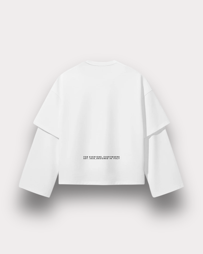 Offbeat. Society - Metal boxy double sleeve snow white