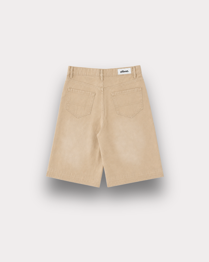 Offbeat. Society - Raw Cut shorts vintage sand