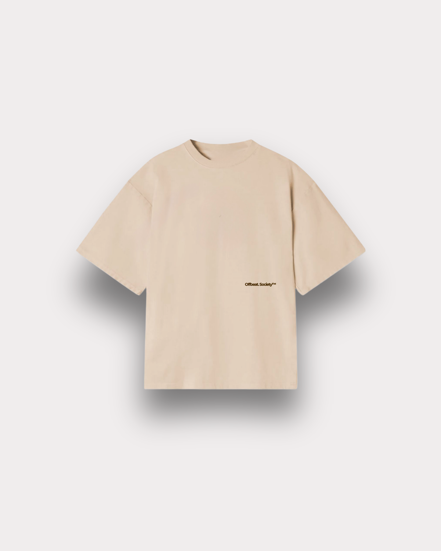 Offbeat. Society - Slow D*wn boxy tee sand