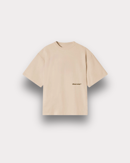 Offbeat. Society - Slow D*wn boxy tee sand