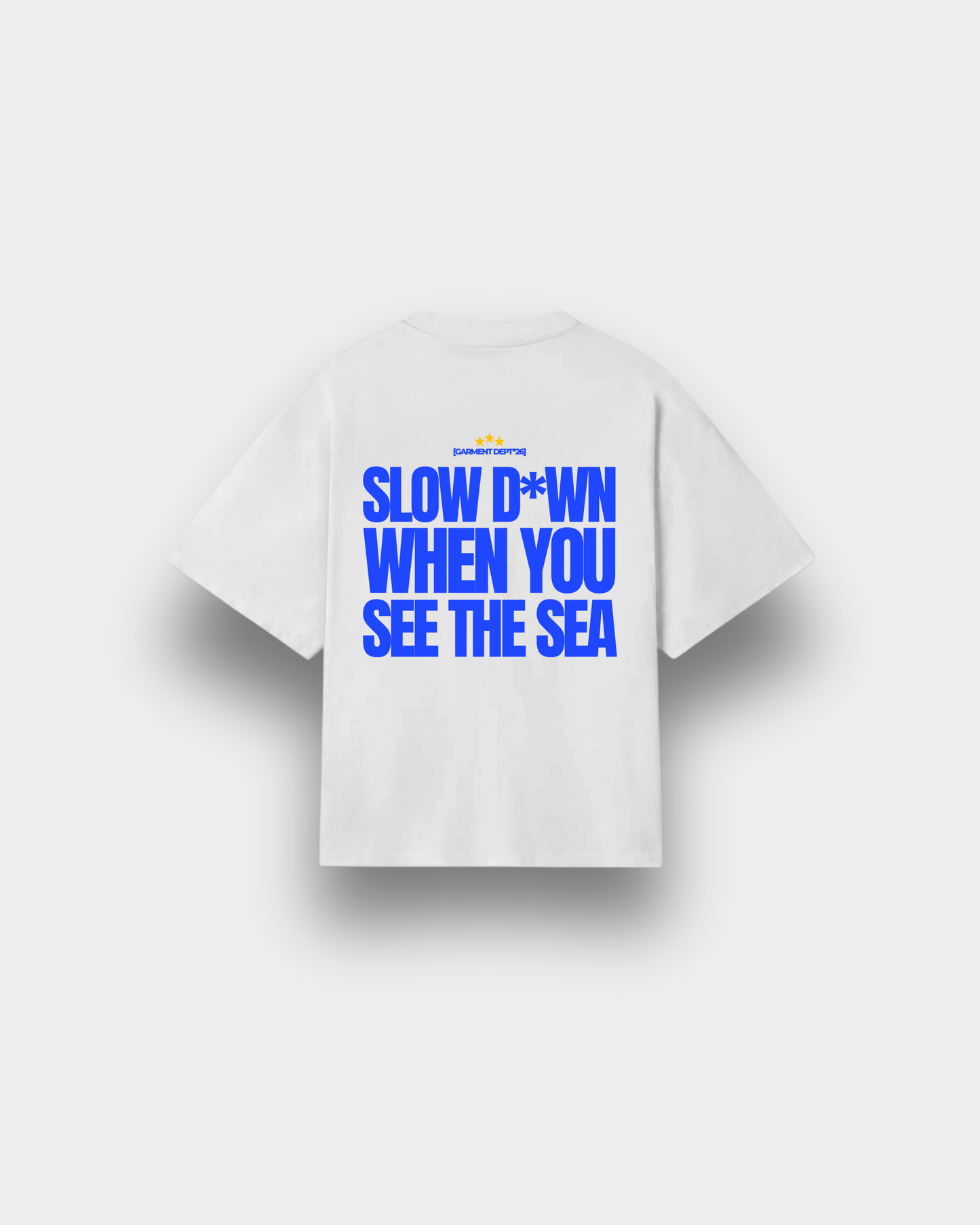 Offbeat. Society - Slow D*wn boxy tee white
