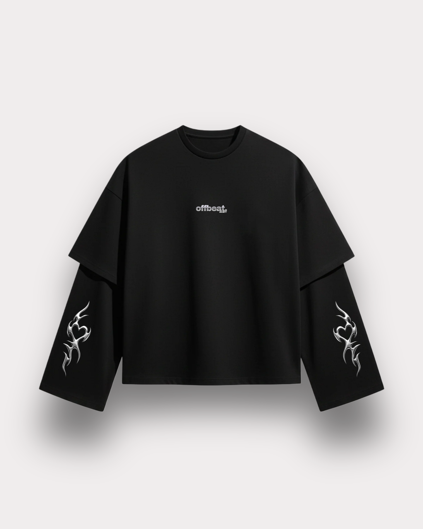 Offbeat. Society - Tribe boxy double sleeve extra black