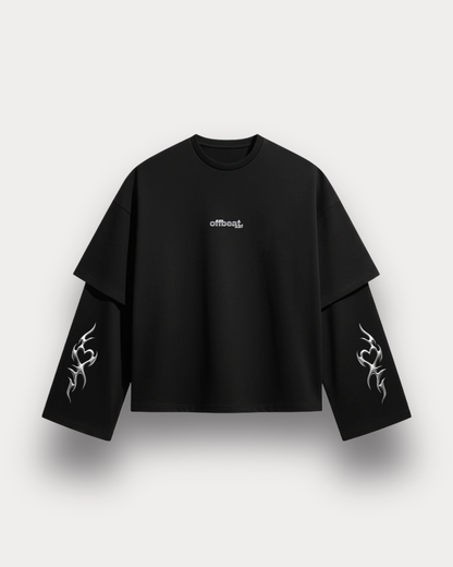 Offbeat. Society - Tribe boxy double sleeve extra black