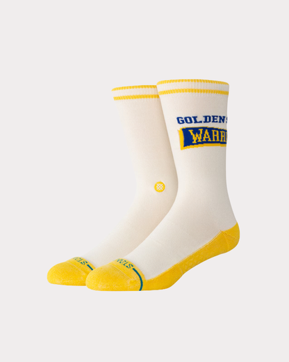 STANCE - WARRIORS VICTORY CREW SOCKS SAND/YELLOW