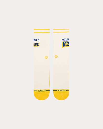STANCE - WARRIORS VICTORY CREW SOCKS SAND/YELLOW