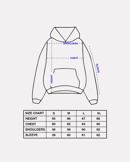 BARRIO STUDIOS - RAINBOW BOXY HOODIE PANNA