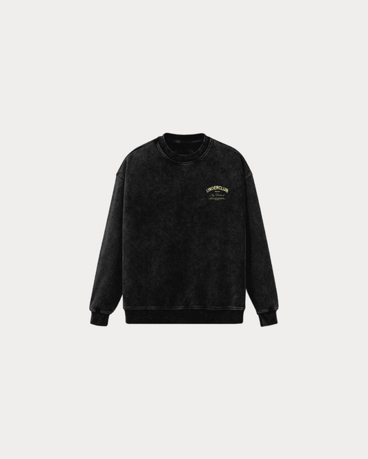 UNDERCLUB EDITION - DISTRICT CREWNECK FADED BLACK