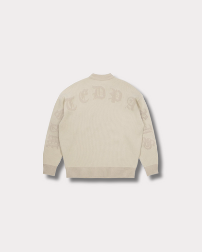 WASTED PARIS - KINGDOM CURVE SWEATER HEAVY CREAM