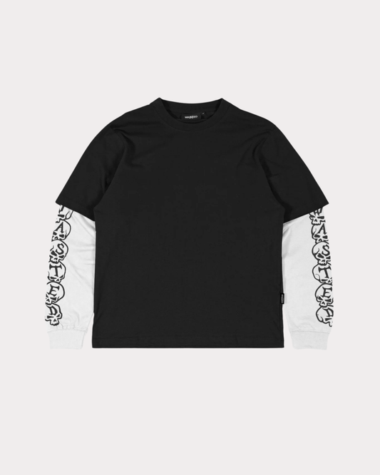 WASTED PARIS - AGE BURY L/S TEE BLACK/WHITE