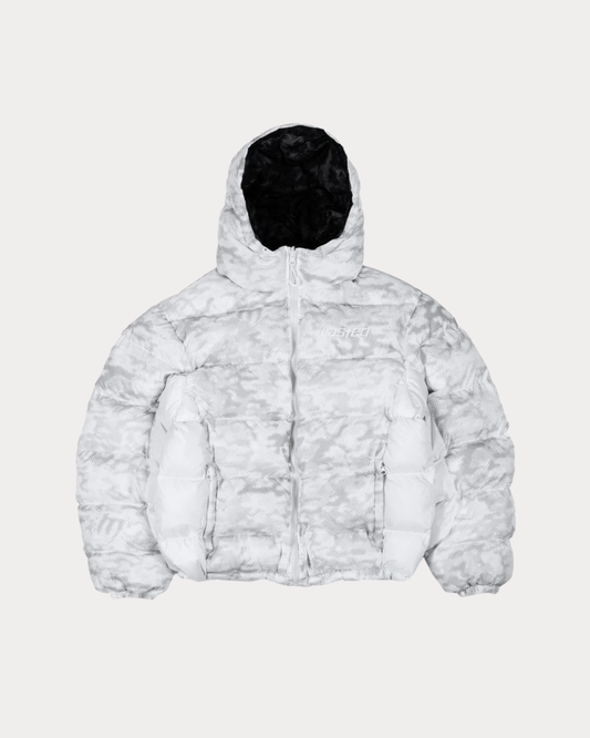 WASTED PARIS - DIGICAMO REVERSIBLE PUFFER WHITE/WHITE