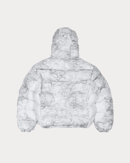 WASTED PARIS - DIGICAMO REVERSIBLE PUFFER WHITE/WHITE