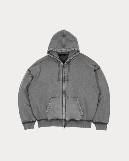 WASTED PARIS - KINGDOM CURVE HOODIE FADED GREY