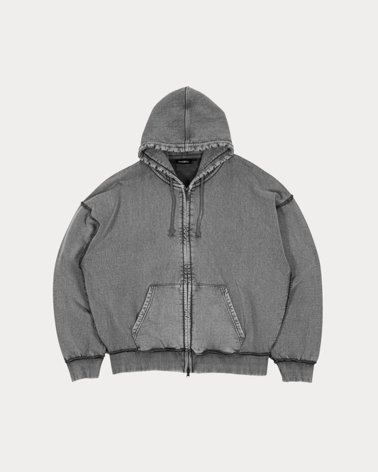 WASTED PARIS - KINGDOM CURVE HOODIE FADED GREY