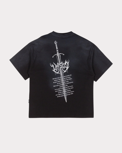 WASTED PARIS - SWORD BOXY TEE FADED BLACK