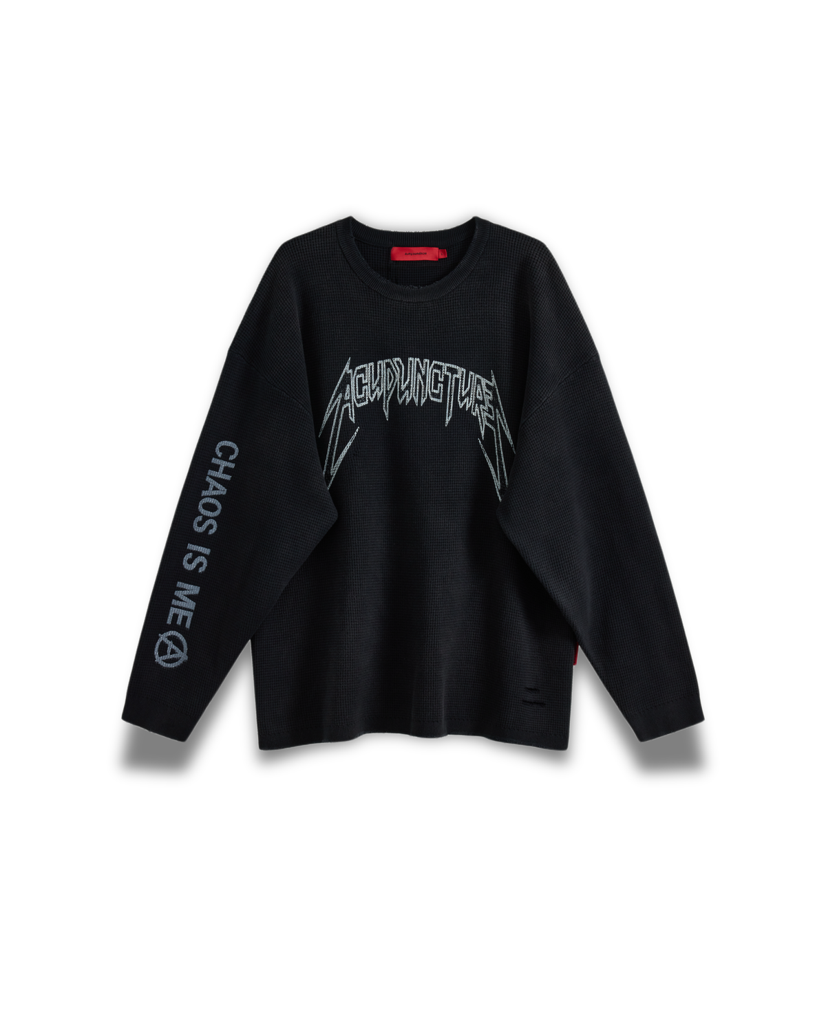 Acupuncture 1993 - Metal Waffle-2 crewneck washed black