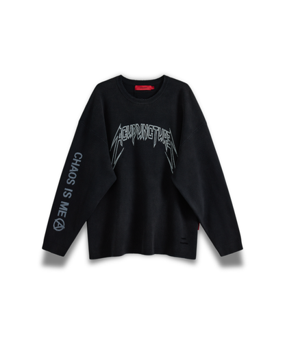 Acupuncture 1993 - Metal Waffle-2 crewneck washed black