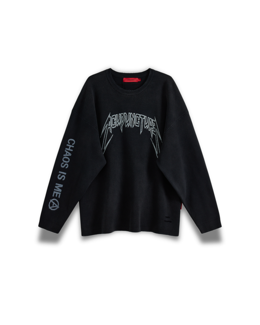 Acupuncture 1993 - Metal Waffle-2 crewneck washed black