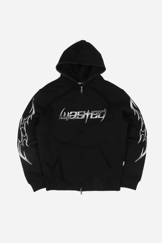 WASTED PARIS - METAL BLADE FULL-ZIP HOODIE BLACK