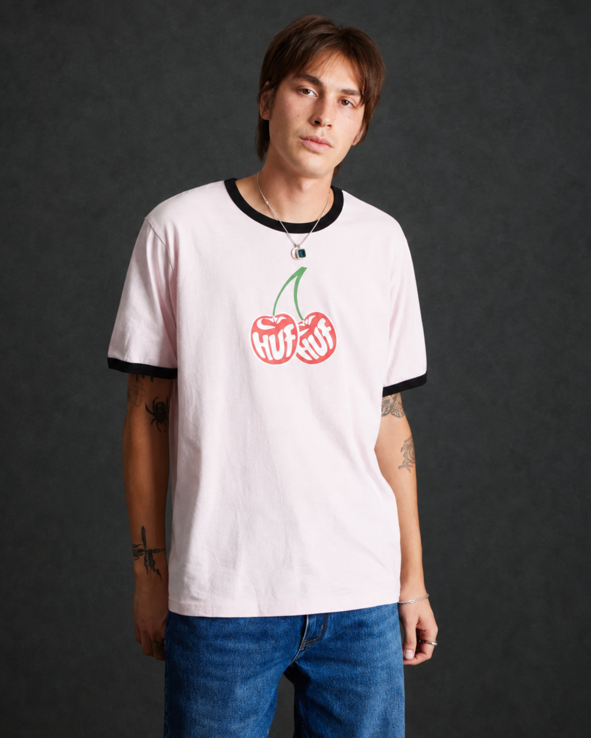 Huf Worldwide - Cherry tee dusty pink