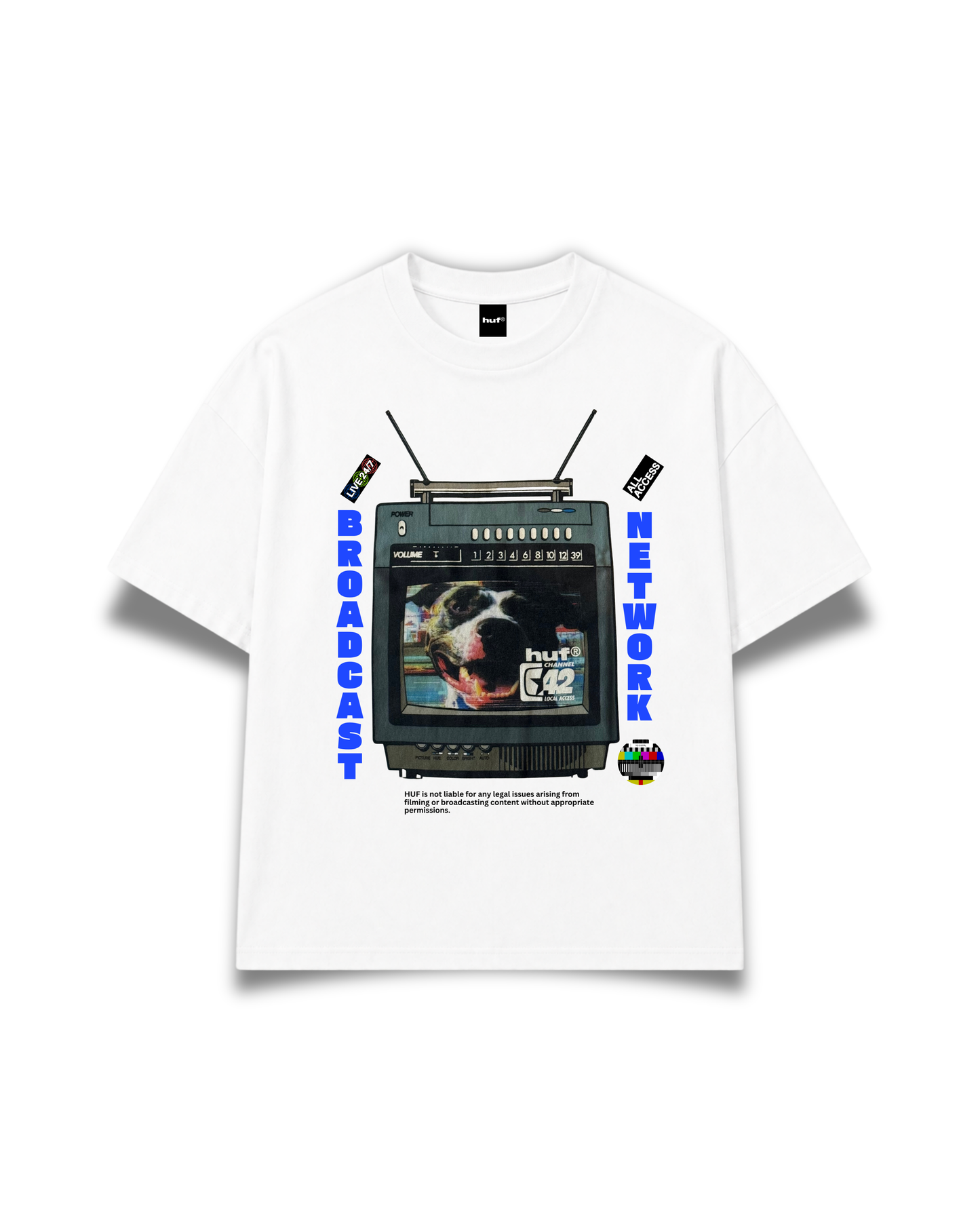 Huf Worldwide - Broadcast tee white