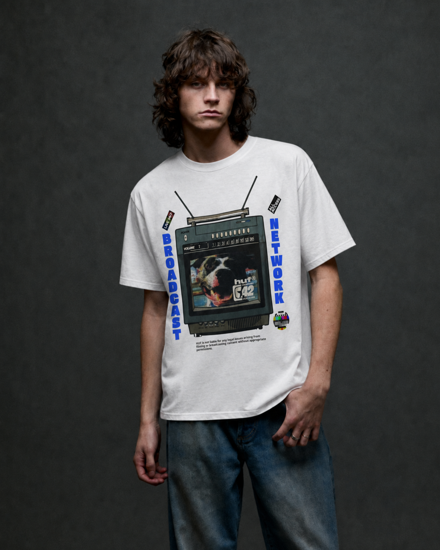 Huf Worldwide - Broadcast tee white